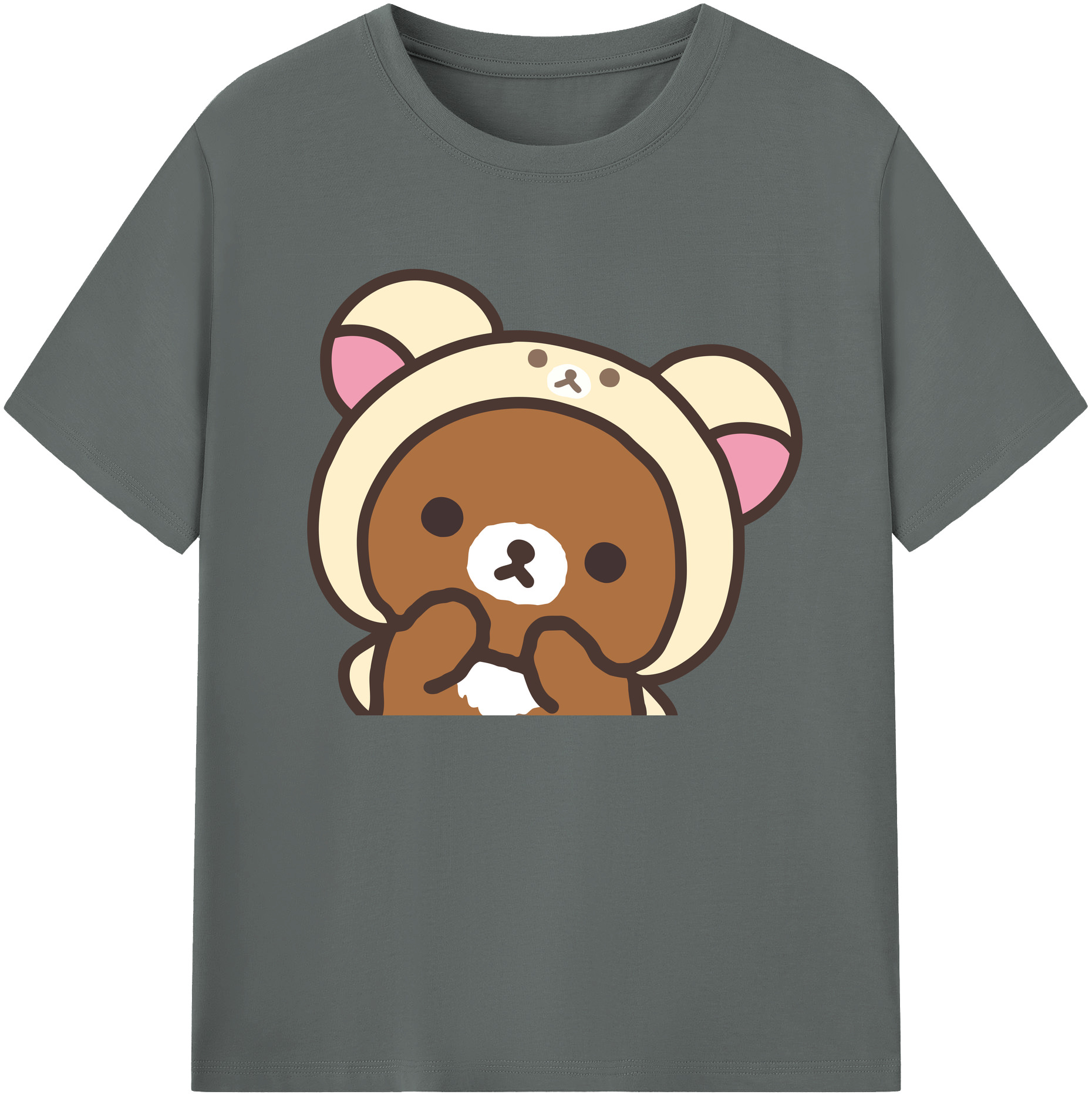 （画像用） リラックマ リラックマ キイロイトリ Rilakkuma Korilakkuma Kiiroitori 綿100％ メンズ半袖Tシャツ｜肌触りやわらか＆通気性